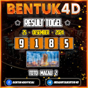 Result Togel Toto Macau 2 (13:00) 25 Des 2024