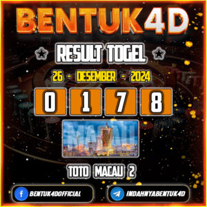 Result Togel Toto Macau 2 (13:00) 26 Des 2024