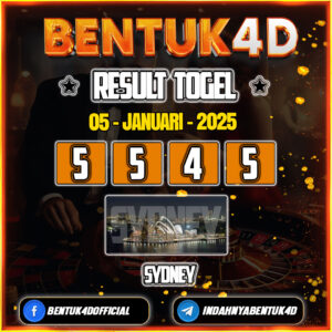 Result Togel Sydney Lotto (13:55) 05 Jan 2025