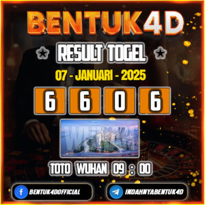 Result Togel Toto Wuhan (09:00) 07 Jan 2025