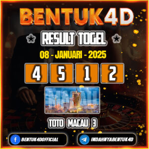 Result Togel Toto Macau 3 (16:00) 08 Jan 2025